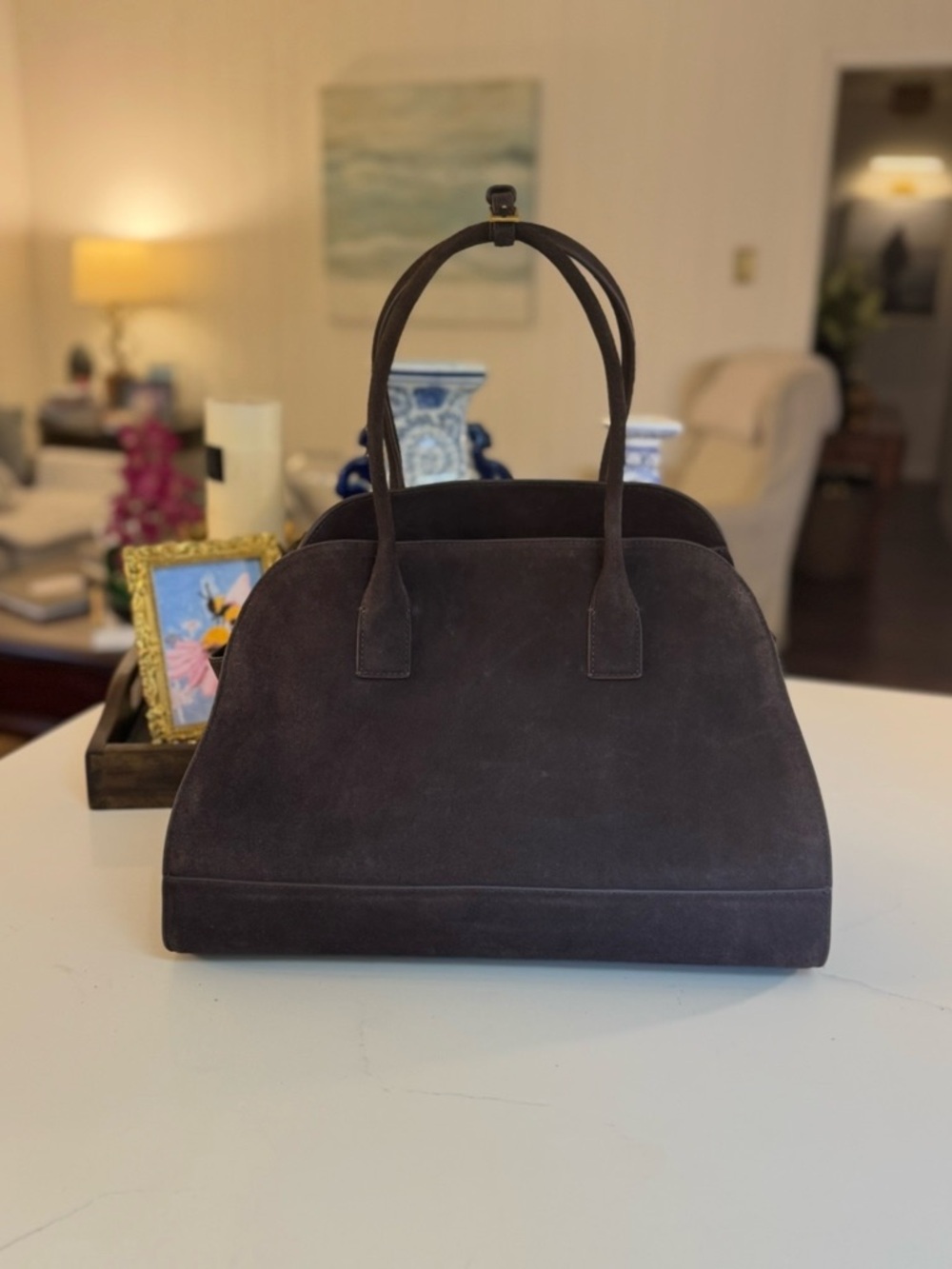 🤎 MARGAUX STEVE MADDEN HEIDEE LEATHER BROWN SUEDE BAG!